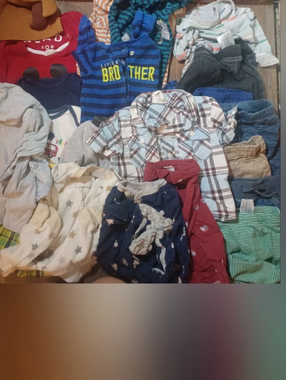 20 Pc Bundle 6 Month Boy - Shirts, Pants, Jammies, Fall / Winter 6mos -9 Mos Lot